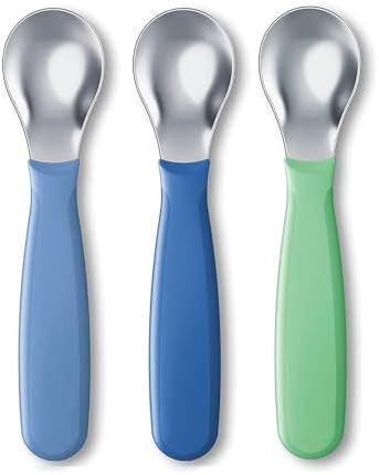 Perfect Toddler Cutlery Blue Green Spoons