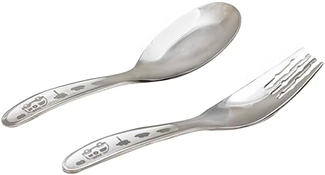 GAUMIDUC Baby Spoons Forks Set Durable Steel Kitchen Essentials