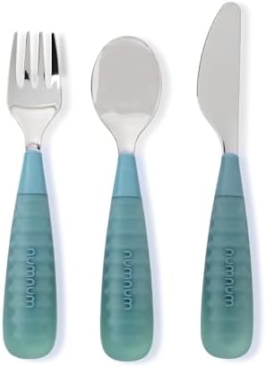 NumNum Toddler Cutlery Set 3-Pack Green