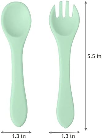 PandaEar silicone baby spoon set self-feeding for infants