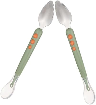 Vaguelly 2pcs Silicone Puree Spoons for Babies