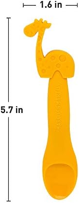 MARCUSMARCUS Baby Silicone Spoon Set BPA-Free for Starting Solids