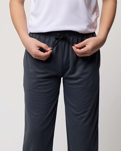 Real Essentials Boys Mesh Open BottomActive Sweatpants Stay Cool Dry
