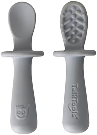 TalkTools ITSY Tiny Silicone Spoons Twin Pack - Perfect for Toddlers Picky Eaters
