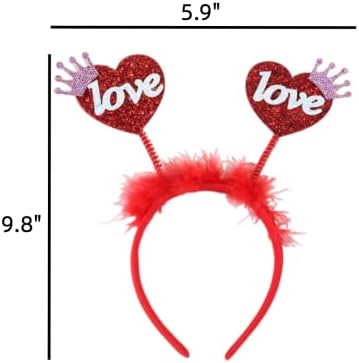 Adorably Red Heart Headband Valentines Day Wedding Party Accessory