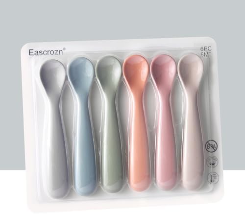 Perfect 6 Pack Silicone Baby Spoons