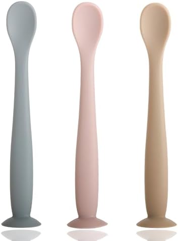 BEMEI Silicone Feeding Spoons Perfect for Infants Self-Feeding Soft and Gentle