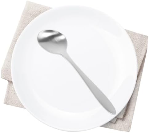 Curved Senior Baby Right-Handed Ergonomic Kitchen Spoon Silver Finish