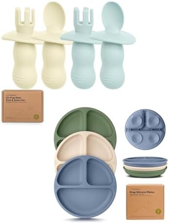 Perfect for Baby Growth KeaBabies 4-Pack Silicone Baby Utensils Set