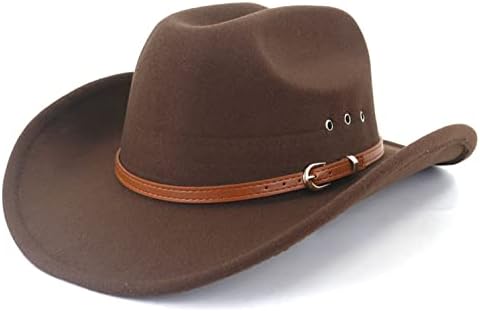 LIDHAY Cowboy Hat for Women and Men Felt Wide Brim