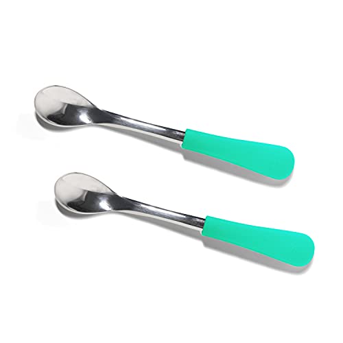 Avanchy Baby Feeding Set with Silicone and Stainless Steel Spoons