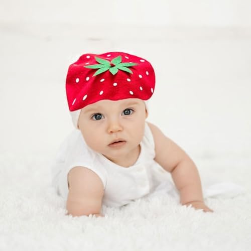 Strawberry Beret Cabbie Hat for Boys