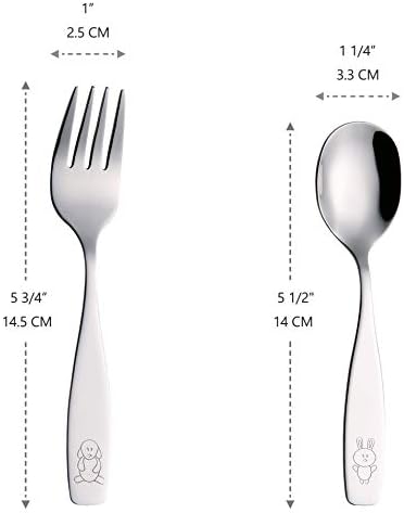 Annova Kids Flatware Set 12-Spoon Stainless Steel for Kids