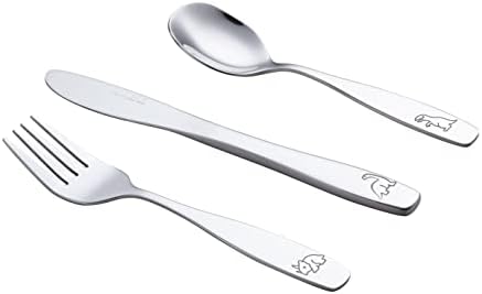 Exzact Kids Flatware Set - Stainless Steel Dinosaurs Forces - 6-Piece Family Set