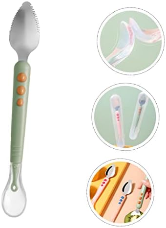 SECFOUDouble-Handled Silicone Baby Spoon for Toddlers