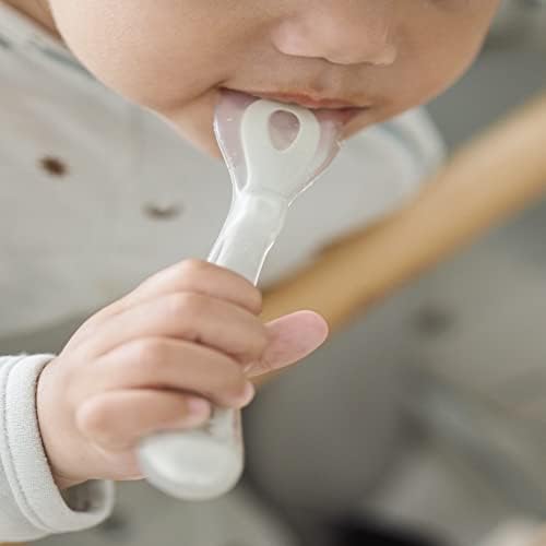 Beaba Toddler Self-Feeding Silicone Spoons 4-Pack Drizzle