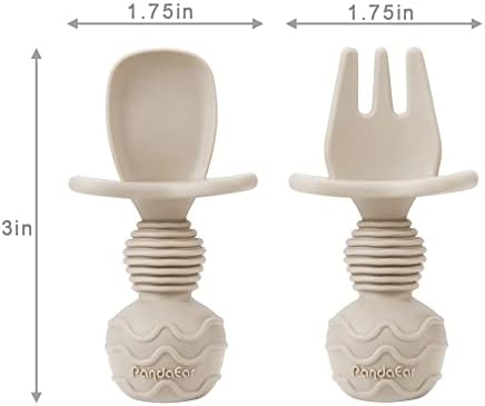 Silicone Baby Spoons and Forks for 3-Month-olds