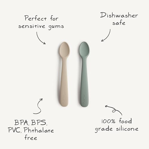 Adorable Silicone Feeding Spoons for Babies Soft Hypoallergenic