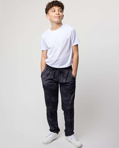 Real Essentials Boys Mesh Open BottomActive Sweatpants Stay Cool Dry