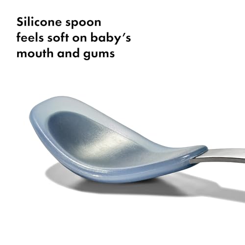 OXO Tot Feeding Spoon Set with Soft Silicone - Opal and Dusk
