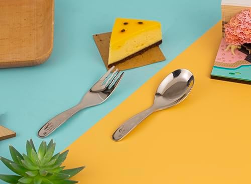 GAUMIDUC Baby Spoons Forks Set Durable Steel Kitchen Essentials