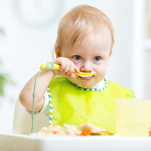Baby Spoons Silicone pacifier holder for toddlers Pink