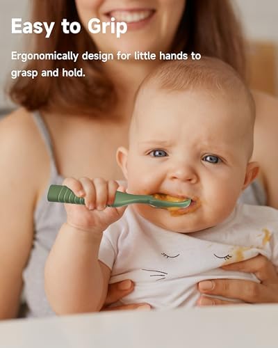 4-Piece Baby Spoons for Toddler Self-Feeding