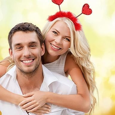 Vibrant Valentines Day Red Heart Headband