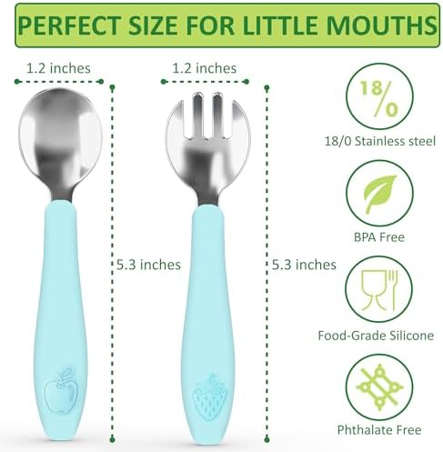 CHILLOUT LIFE Toddler Utensils Set Safe Fun and Perfect for Self-Feeding