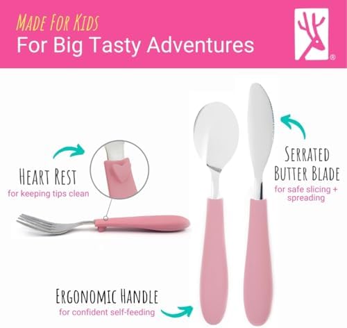 Elk and Friends Kids Silverware Set for Boys and Girls