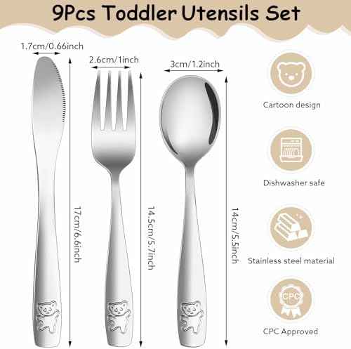 Pimoys Kids Flatware Set 9-Piece - Safe Style
