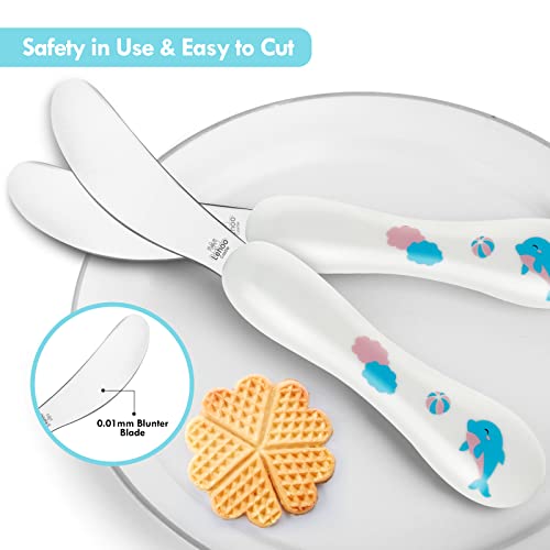 Lehoo Castle Toddler Utensils Set - 6PCS Stainless Steel Safety Flatware for Kids
