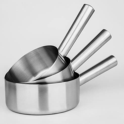 Stainless Steel Water Scoop with Long Handle for Kitchen and Bathroom Use