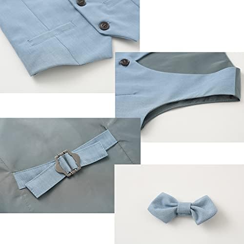 Boys Kids Cotton Suits Set with Bowtie