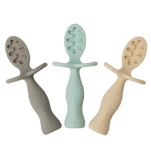 UpwardBaby - Safe Style 3-Pack Silicone Baby Feeding Spoons With Anti-Choke