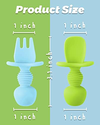DF DualFerV 6-Piece Silicone Baby Spoons for Toddler Weaning