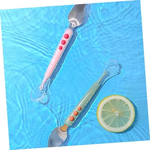 BestonZon Baby Double Head Food Scraper Soft-Tip