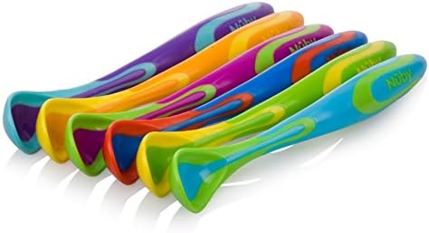 Nuby 6 Piece Fun Feeding Spoons - Safe Durable and Fun for Babies