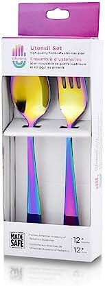 Ahimsa Stainless Steel Fork Spoon Set Kids Feeding Set