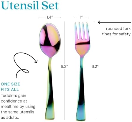 Ahimsa Stainless Steel Fork Spoon Set Kids Feeding Set