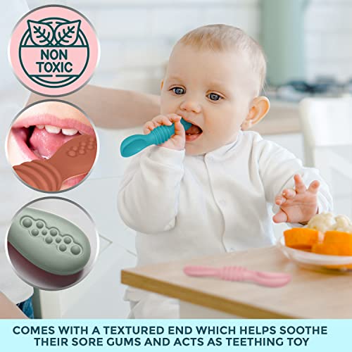 Self-Feeding Silicone Baby Spoons and More for 6 Months
