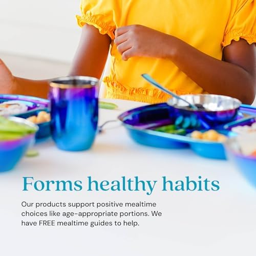 Ahimsa Kids Plate and Bowl Set - Child Friendly Healthy Mealtime