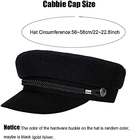 UPSTORE Womens Black Cabbie Cap for Fashion and All Seasons