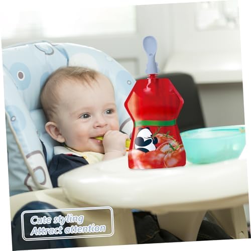 4-Piece Silicone Food Pouch Spoons Set for Babies