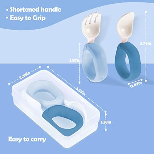HIWOOD Baby Self-Feeding Training Set with Travel Case