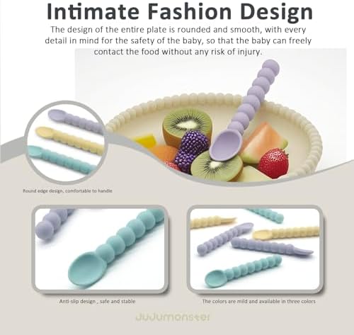 JUJUMONSTER Pearl Spoon BPA-Free Ergonomic for Babies