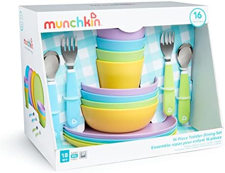 Munchkin toddler feeding set - helps with self-feeding includes 16 pieces BPA-free