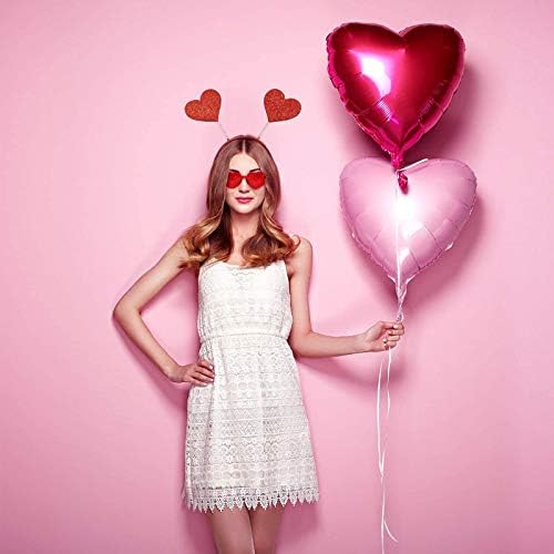 Romantic Valentines Day Heart Headband and Sunglasses Bundle