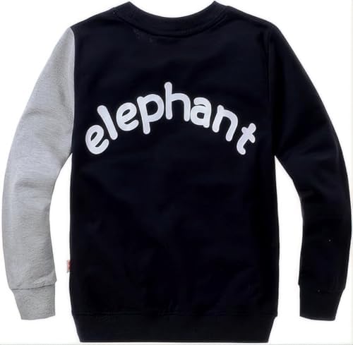 Cute Elephant Crewneck Sweatshirt for Boys