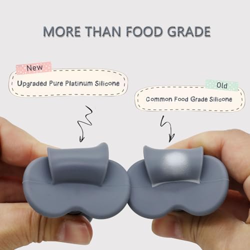 Ginbear Platinum Silicone Self-Feeding Spoons for Babies 6-12 Months
